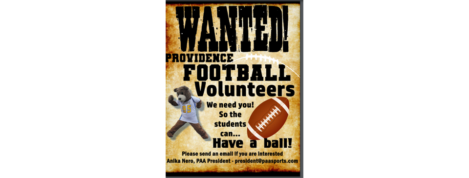 Football Volunteers Needed!