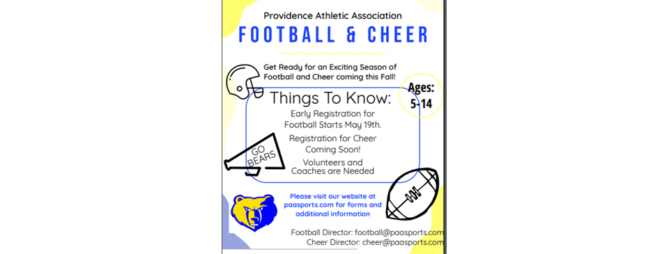 PAA Cheer & Football Signups!