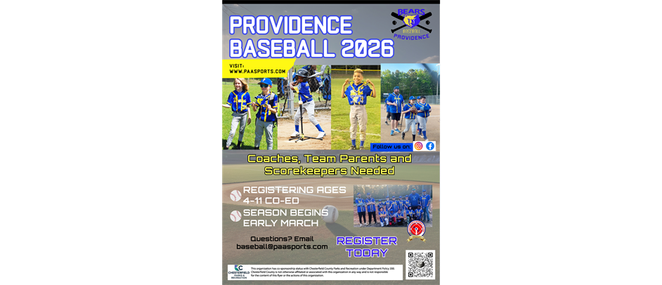 2026 PAA Spring Baseball Registration Now Open!